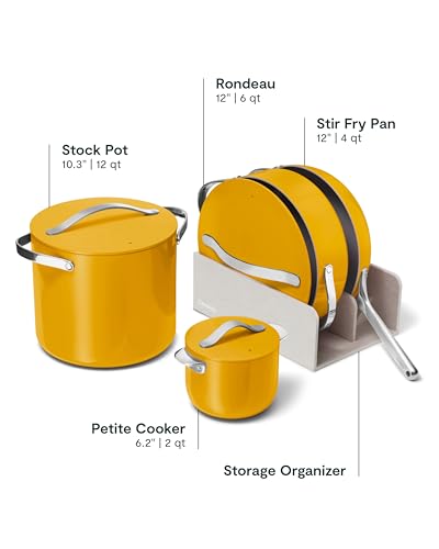24-Piece Non-Stick Ceramic Cookware Set (Marigold / 24pc Set)