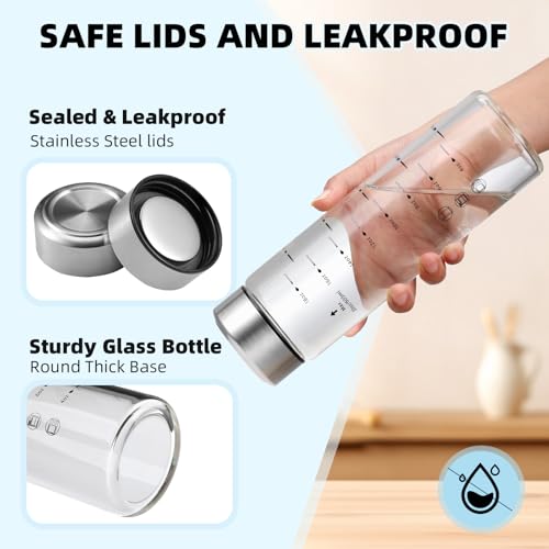 Glass Juice Bottles 6 Pack 20 oz (20 Ounces / 6 Pack)