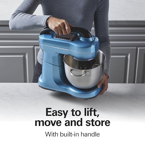 4 Qt Electric Stand Mixer With 7 Speeds (Blue / 4 Quarts)