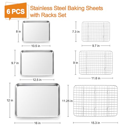 Baking Sheet with Rack (16" & 12.5" & 10.5")