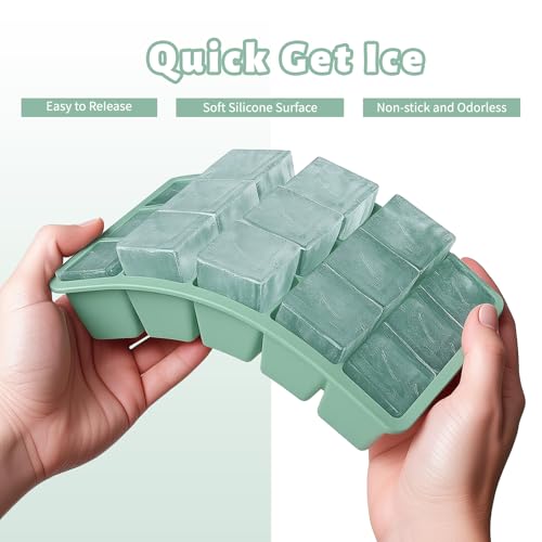 Silicone Ice Cube Tray 3 Pack (Mint+Pink+Blue / Ice Cube Tray 3 Pack)