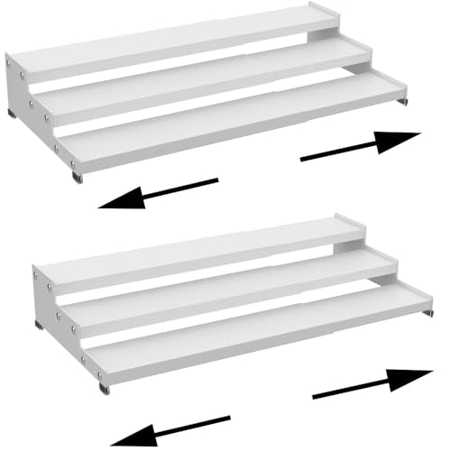 Expandable Carbon Steel Spice Rack Organizer for Pantry (2 Count)