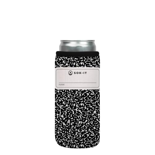 CanSok Sleeve for Beer & Soda Insulated Neoprene Cover (Compose Yourself / 12oz Slim Can Sleeve)