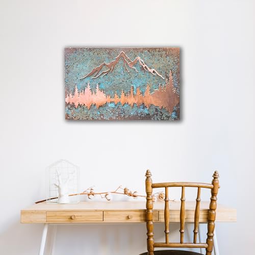 Handmade Copper Wall Art for Home (Panorama of Copper / 19.6 x 27.5 in (Rectangular))