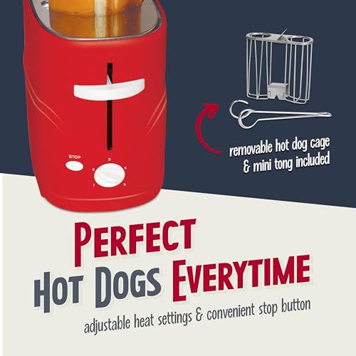 Retro Pop Up Hot Dog Toaster (Red)