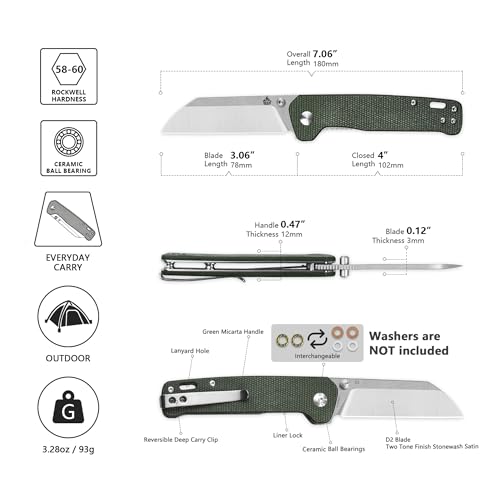 Penguin V2 Folding Pocket Knife (Green)