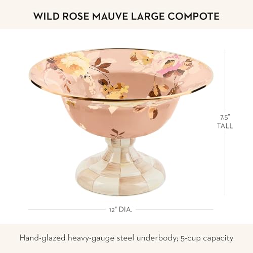 Enamel Compote (Large / Mauve Wild Rose)
