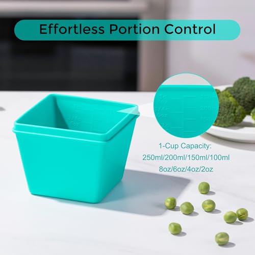 1 Cup Silicone Freezer Molds with Lids (Cotton Candy / 4x 1-Cup)