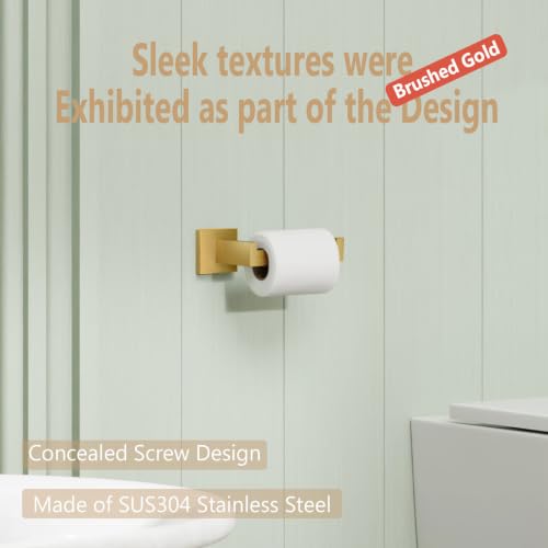 Gold Toilet Paper Holder Toilet Roll Holder for Bathroom Kitchen Washroom T