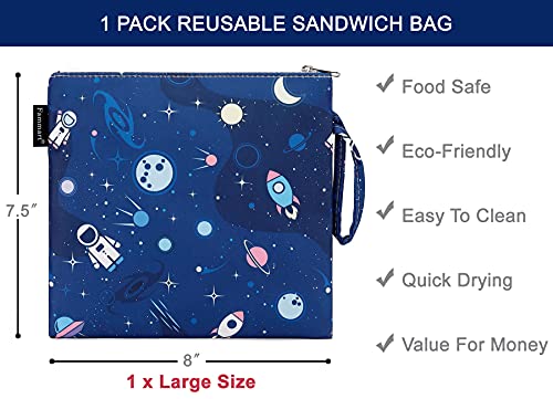 Reusable Sandwich Bag (Large, 1 Pack - Astronaut)