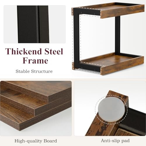 Counter Shelf Organizer (Rustic Brown / Large)