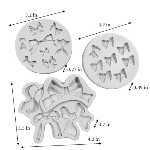 3PCS Bow Silicone Molds (3pc bow)