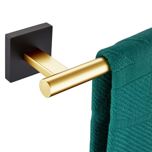 Bathroom Towel Bar Bath Towel Holders for Toilet Kitchen Cabinet Wall Mount 24 Inch Black with Gold Stainless Steel B4005GDK (Black Gold / 24-Inch)