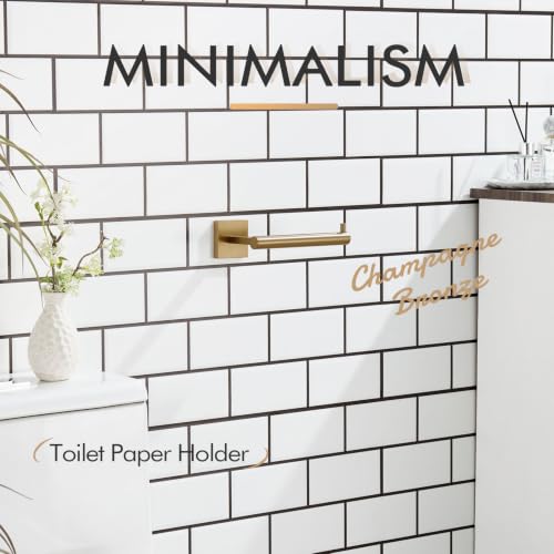 Toilet Paper Holder Champagne Bronze Toilet Roll Holder Hold Mega Rolls Kitchen Bathroom Tissue Paper Dispenser Stainless Steel