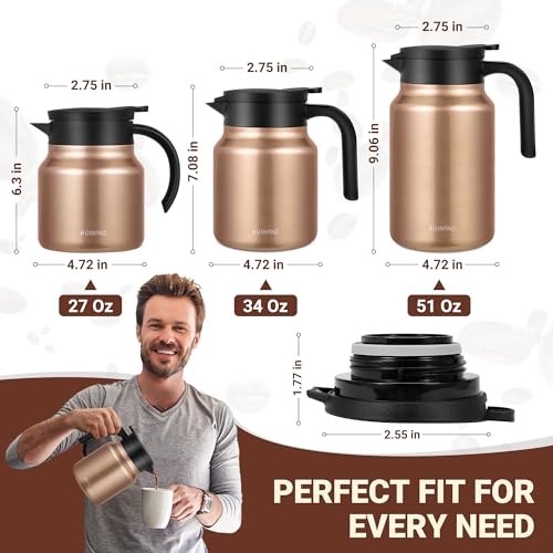 Insulated Coffee Carafe (Copper / 34 Ounces)