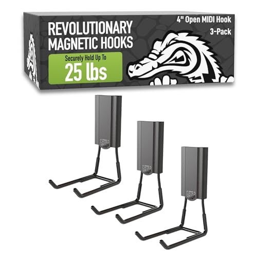 MIDI 4 in Black Open Hooks (4" - Black - 3 Pack / Open Hooks)