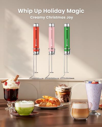 LunaFro Max Rechargeable Milk Frother (Dusty Rose (Gift Box))