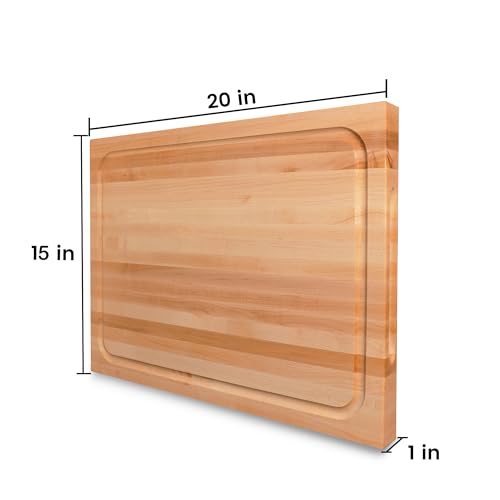 Hard Maple Wood Cutting Board for Kitchen (Hard Maple(1" Thick))