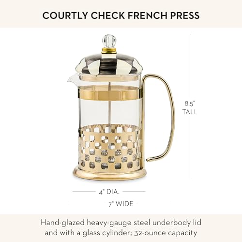 Coffee French Press (Courtly Check)