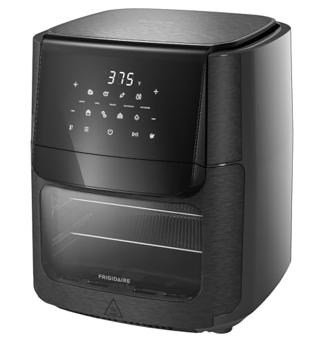 5-in-1 Air Fryer Combo Oven with Viewing Window, Large 12.6 QT Capacity, Digital Display, 5 Cooking Modes, 7 Recipe Presets, Automatic Shake Reminder, PFAS-Free Cooking Surfaces, Black (5-1 Air Fryer)