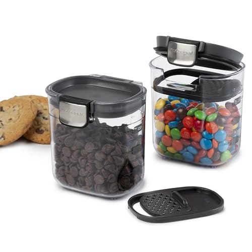 PKS 401 1.5 Cup Mini Prokeeper+ Airtight Silicone Seal Storage Container Great For Spices & Baking Acessories (2- Piece)