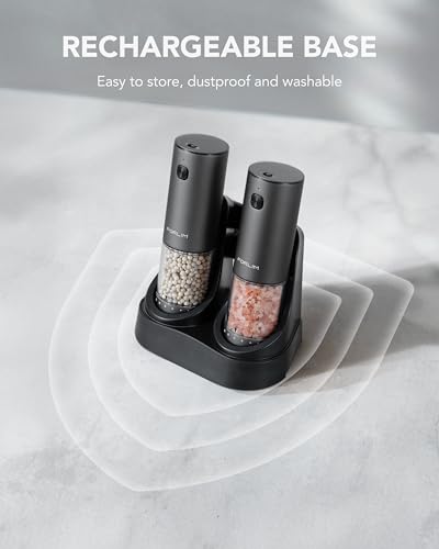 2 Speed Electric Salt And Pepper Grinder Set (2 Count)