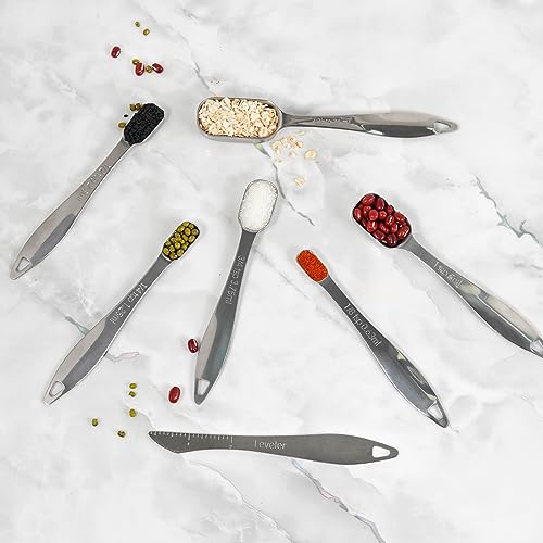 17 Pc Stainless Steel Measuring Cups and Spoons Set (17 Count)