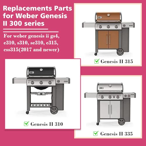 17" Flavorizer Bars 66795 and 18.75" Cast Iron Grill Grates 66095 Combo for Weber Genesis II LX 300 Series (26.5*18.75IN)