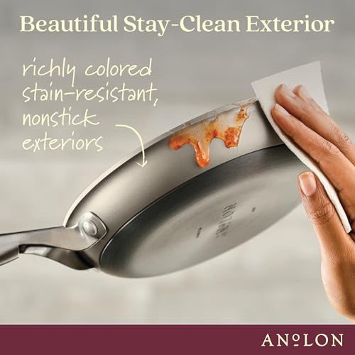 Achieve Hard Anodized Nonstick Cookware Pots and Pans Set (Cookware Set (9 Piece) / Silver)