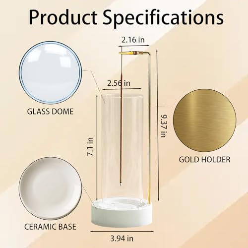 Incense Holder (Ceramic Bottles Round Beige)