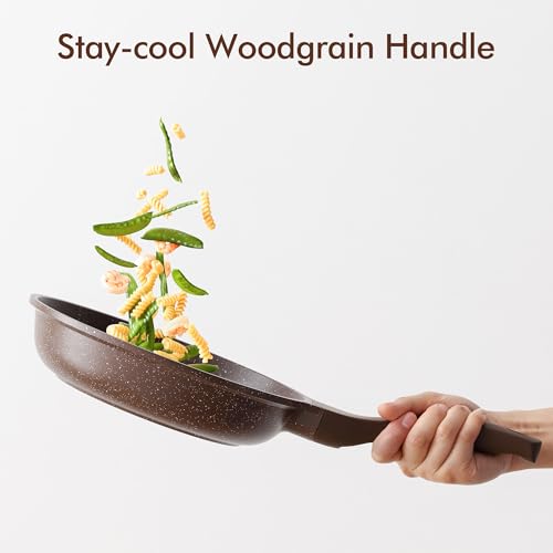 Nonstick Frying Pan Skillet (11 Inch / Toffee Brown)