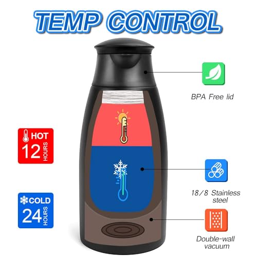 2pcs 70oz Coffee Carafe Airpot Insulated Coffee Urn Stainless Steel Vacuum Thermal Pot Dispenser for Coffee (Black+Black)