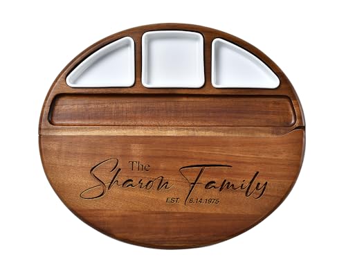 Large Acacia Wood Cheese Board (Medium 15" with Engraving)