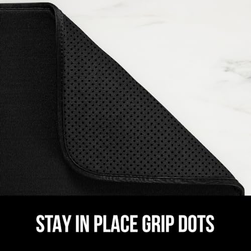 Ultra Absorbent Microfiber Dish Drying Mat (18" x 16" (2 Pack) / Microfiber / Black)