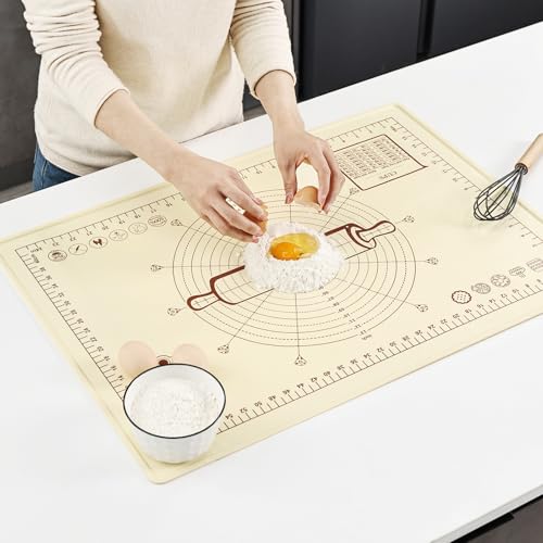 Silicone Baking Mat (Beige / 20"L x 28"W)