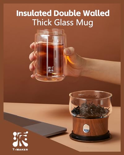 Glass Infuser Teapot (02-Teak Wood / 9oz)