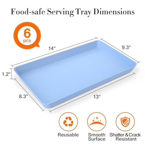 6 pcs Serving Tray for Entertaining