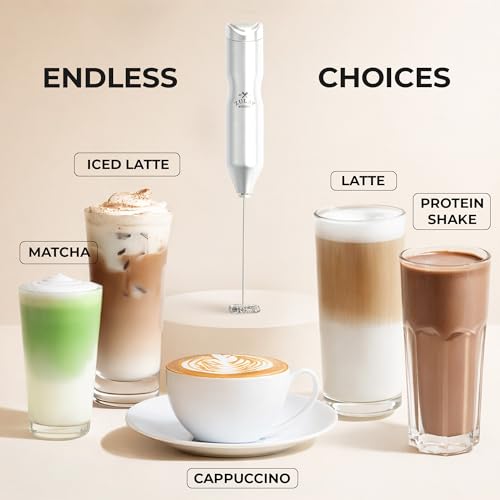 Powerful Frother Wand AA Batteries Included (Graphite Silver / Majestic Frother)