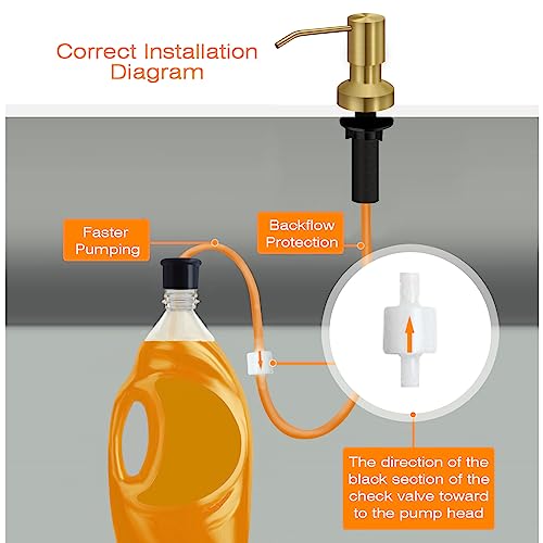 Sink Soap Dispenser for Kitchen Sink (Golden)
