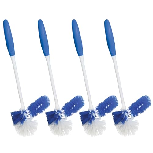 Classic Toilet Brush w (Toilet Brush w/Under Rim / 4 Pack)