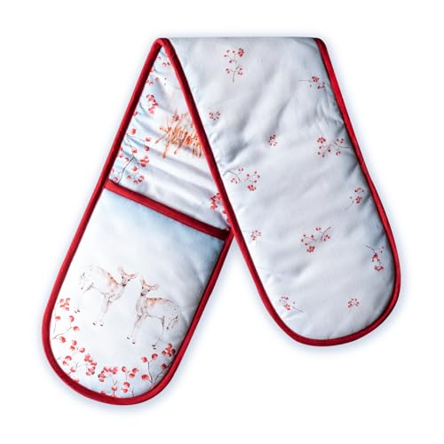 Double Oven Mitts 100% Cotton Double Oven Glove (113 - Fairy Tale Forest / 7" x 35" (Double Oven Mitt))