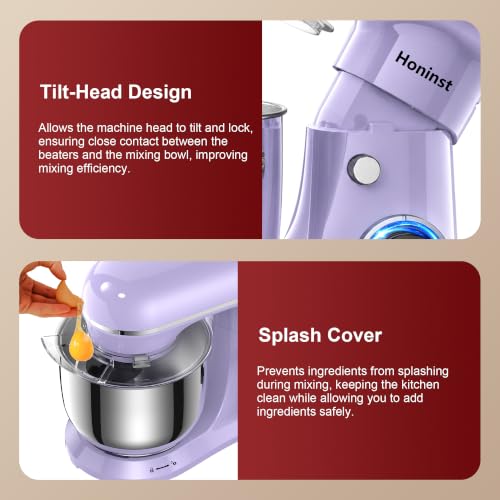 4QT Electric Stand Mixer (Purple)
