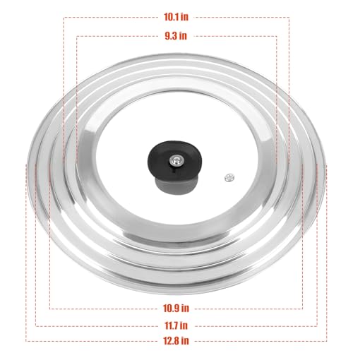 Universal Lids with Tempered Glass Top Fits 6