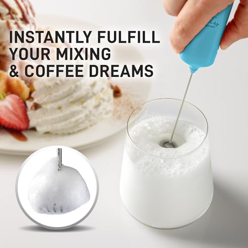 Mini & Mighty Milk Frother Wand (Blue Sky / Mini Frother)