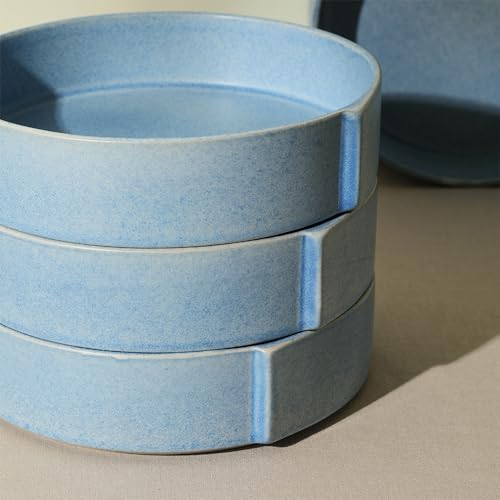 Bao 4 Piece Pasta Bowl Set Stoneware (Blue / 4-Piece - Pasta Bowl)