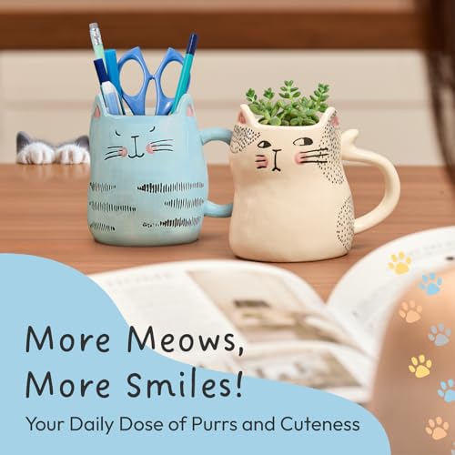 Cat Coffee Mugs Set of 4