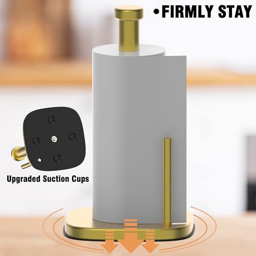 Paper Towel Holder Countertop (Brushed Gold / Holder)