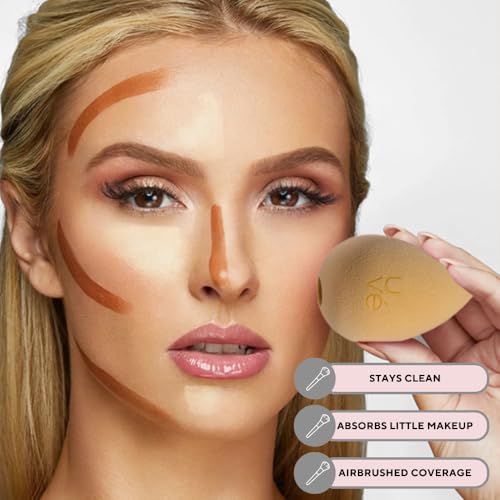 PURE Halo Makeup Blender Sponge (1 Count (Pack of 1) / Yellow (Halo))