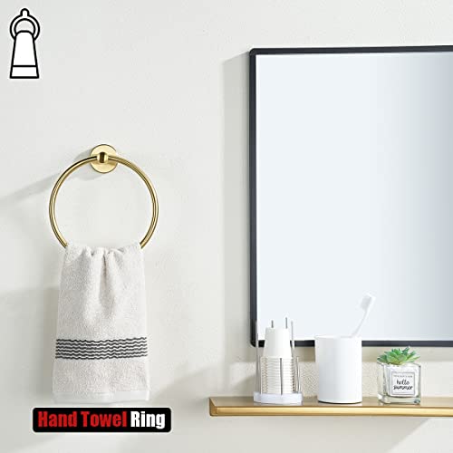Towel Ring Brass Gold (Gold)