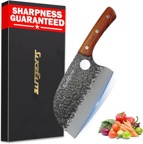 Serbian Chef Knife Vegetable Chopper Meat Cutting Kitchen Knife Food Prep
